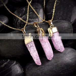 Nice Pink Stone Necklace, Hot Sale Natural Make Stone Necklace With Stone thumbnail-3