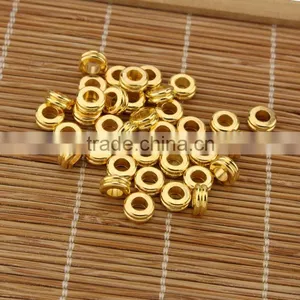JS1218 Gold Silver Double Disc Rondelle Spacer Beads,hot Bracelet Jewelry Finding Supplies Quality Choice thumbnail-3