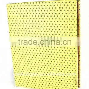 Embossed Glitter Dots PU Wrapping Ring Binder Desktop File Folder for Office Stationery Cardboard A4 or FC Size thumbnail-1