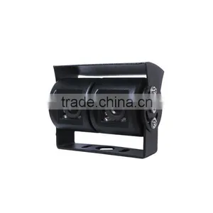 CCD CMOS Optional IP67 Waterproof DC 12V 10G Anti-viabration Tractor Truck Reverse Camera With Two Lens thumbnail-2