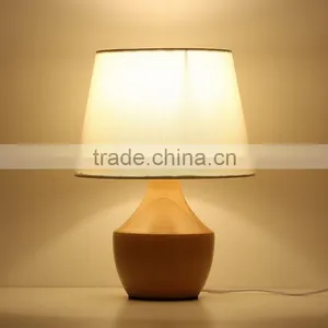 OEM Wholesale Wooden Lamp Modern Fabric Shade Desk Lamp Led Light LED Wood Table Light JK-879-22 LED Wood Table Lamp thumbnail-1