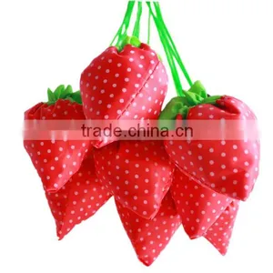 Hogift Lot Several Colors Foldable Strawberry Shopping Bag Wholesale thumbnail-2
