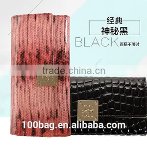 2016 Bills Folder Photo-bit Card Bit Long Section of High-end Handbags Leather Clutch Wallet Tri-fold More Fashion thumbnail-4