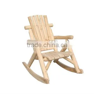 Granco GW008 Wooden Log Single Rocking Chair thumbnail-1