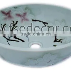 Eco-friendly Colourful Ceramic Bath Sinks thumbnail-1