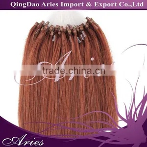 Top Quality 18" Ombre Two Colors Natural Silky Straight Micro Loop Ring/Beads Hair Extension#12/20 thumbnail-4
