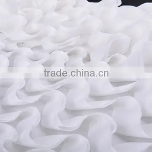 Elegant Shape Ripple Chiffon Lace Embroidery for Girl Dress thumbnail-5