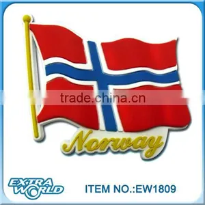 Norway Flag Souvenir Pvc Magnet thumbnail-1