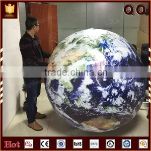 Realistic Design Helium Lighting Ball Custom Advertising Inflatable Earth Balloon thumbnail-3