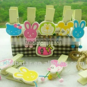 2013 Hot Sell Promotional Wooden Cartoon Clip thumbnail-1