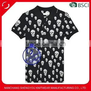Men High Quality Allover Print Polo T Shirt thumbnail-1