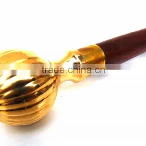 Antique Brass Vintage Walking Stick/Golden Handle Walking Stick/Beautiful Walking Stick Wk1120 thumbnail-3