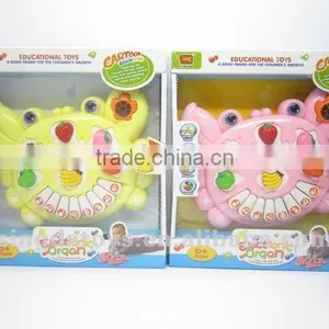 Yellow , Blue and Pink Carton Crab Harp Musical Instrument thumbnail-1