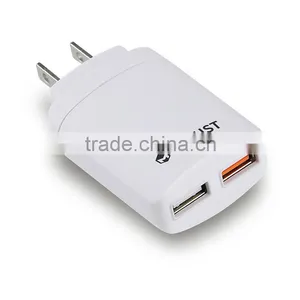 Quick Charge 3.0 Daul USB Wall Charger, USB Travel Charger, Travel Charger White thumbnail-1