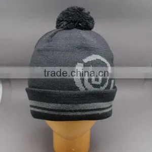 100%ACRYLIC BEANIE HAT WITH POMPOM thumbnail-1