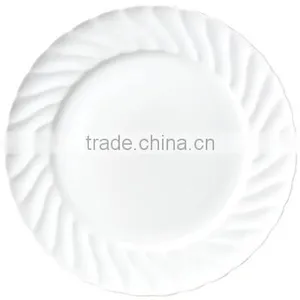 Super White Emboss Ceramic Serving Plate Platter Wedding Plate thumbnail-6
