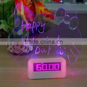 Multi Function Digital Alarm Clock With Board for Leaving a Message thumbnail-2