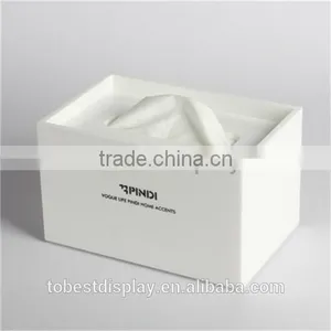 Elegant Shenzhen Factory White Acrylic Box/acrylic Tissue Box/acrylic Napkin Holder thumbnail-1