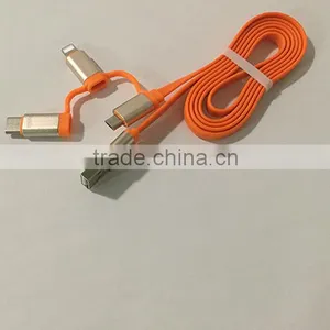 2016 Wholesale 3in1For Lighting Micro USB Type C Environmental Quick Charge Data Line Cable thumbnail-1