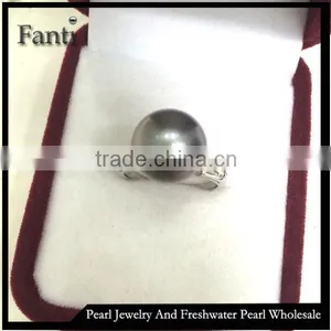 Real Sea Pearl Price Natural Pearl Ring Real 925 Silver Ring Peacock Color thumbnail-1