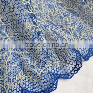 2015 Fashion Royal Bule African French Net Tulle Lace Fabric Mesh Lace thumbnail-1