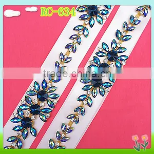 2016 Decorative Rhinestone Chain Trimmings,rhinestone Banding thumbnail-1