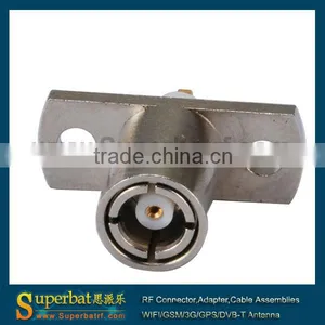 SMB Connector 2 Hole Panel Mount Plug With Short Dielectric and Solder Pos thumbnail-1