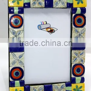 Hand Made Ceramic/ Glass Tiles Ftd. Designer Photo Frame - Photo 19 x 15 Cm. ( 15 x 10 Cm.) thumbnail-1