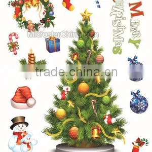 Happy Christmas Santa Claus Words Wall Sticker Home Decoration Chirstmas Party Window No Glue Static Stickers Decoration Supplier's Choice thumbnail-1