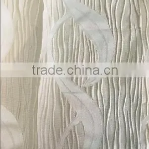 New Arrival 100% Polyester Leaf Design Emboidery Like Jacquard Curtain Fabric thumbnail-1