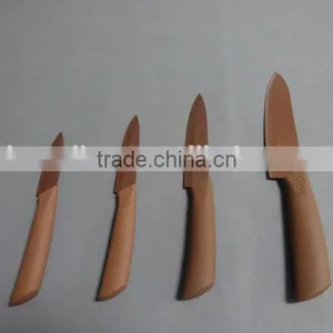 Copper Color Handle&blade Whole Ceramic Knife Set for Universal Kitchen Use thumbnail-1