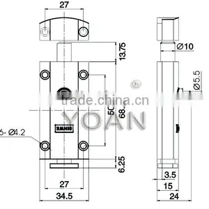 High Performance High Safety Barrel Bolt Lock thumbnail-2