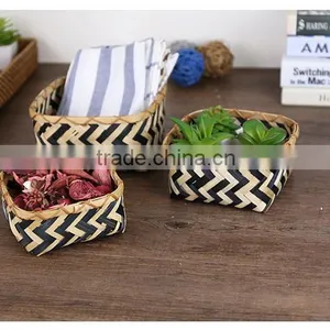 Bamboo Woven Mini Desk Storage Basket thumbnail-3