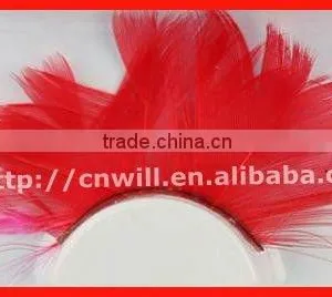Pretty Red Feather Eyelash Fancy Feather Eyelashes Wholesale For 2013 thumbnail-1