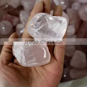 Natural Polished Rose Crystal Macadam Stones thumbnail-2