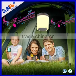 LED Rechargable Camping Lantern With Bluetooth Speaker Color Changing and Touch Sensor Mini Music Lamp thumbnail-1