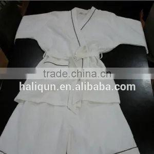 Waffle Bathrobe Cotton Robe Spa Beauty Salone Robe thumbnail-1
