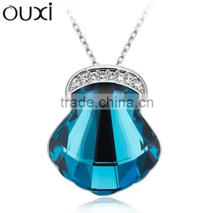 OUXI 2016 New Design Shell Plated Platinum k Gold With Austrian Crystal Sweater Decaration Chain10887 thumbnail-1