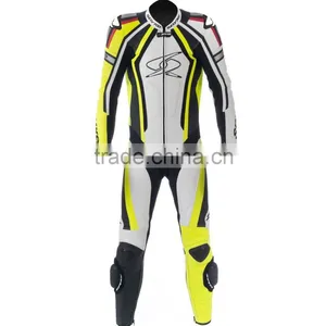 Leather Gray Heavy Bike Suits,Leather Motorbike Suits Mens,motorcycle Fashion Leather Suit in Black White Grey Color thumbnail-6