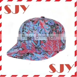 Custom Design 6 Panel Wholesale Floral Snapback Hat thumbnail-3