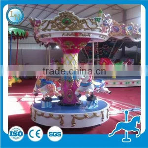 China Supplier Kids Mini Carousel Ride Amusement Ride Merry Go Round For Sale thumbnail-4