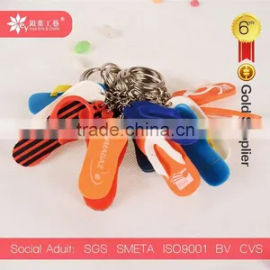 Cute Colorful Slipper Soft Pvc Keychain Cartoon Pvc Rubber Key Chain thumbnail-1