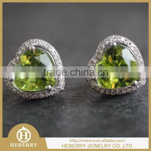 Heart Shape Crystal Gemstone Earring With Semi-precious Gemstone for VIP Gift thumbnail-4