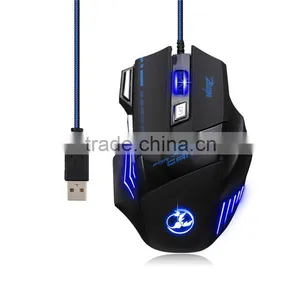 Zelotes 5500 DPI 7 Button LED Optical USB Wired Gaming Mouse for Pro Gamer thumbnail-2