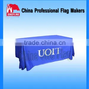 Custom Polyester Decorative Round White Table Cloth thumbnail-1