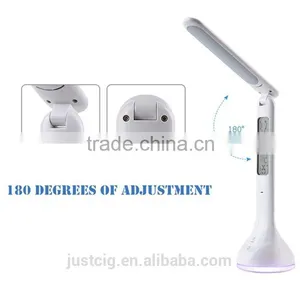 Factory LED Desk Table Lamp Rechargeable Portable Light Calendar Alarm Colck thumbnail-5