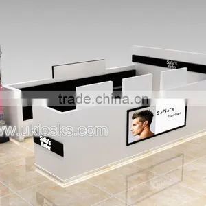 Cheap and High Quality Hair Dressing Kiosk Design With Three Hair Dressing Station for Barber Store Sale thumbnail-2