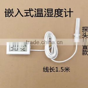 Mini Shape Accurate LCD Digital Hygrometer Thermometer With OEM Length Sensor Probe thumbnail-1
