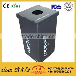 Eco-friendly Collapsible Corrugated Plastic Recycle Bins thumbnail-1