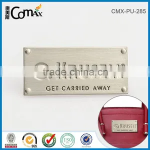 Wholesale Fashion Engraved Custom Metal Bag Label for Handbag thumbnail-2